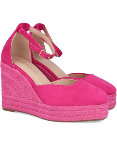ALPARGATAS DE CUÑA L&R SHOES 5119 FUCSIA CON PLATAFORMA DE ESPARTO FUXIA