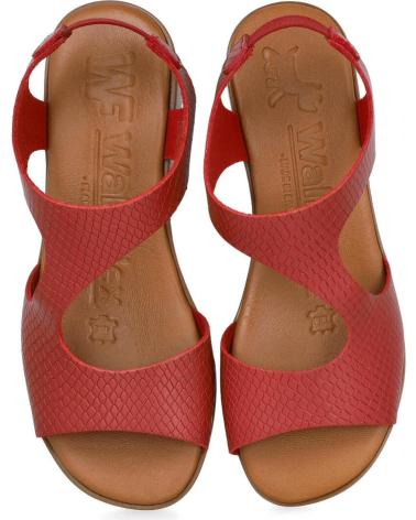 SANDALIAS PLANAS GARZON WALK FLEX 250214 ROJO ROJO