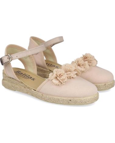 BATILAS ALPARGATAS BEIGE 203-245-48 CON ADORNO DE PIEDRA PIEDRA