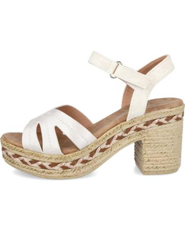 SANDALES À TALON ET PLATEFORME L&R SHOES DAVINIA BL2517 BLANC GLACÉ HIELO