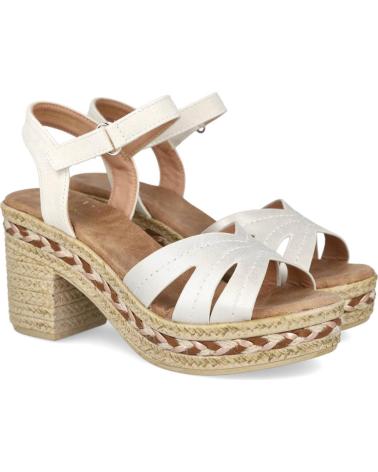 SANDALES À TALON ET PLATEFORME L&R SHOES DAVINIA BL2517 BLANC GLACÉ HIELO