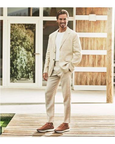 PIKOLINOS M2B-6284C1 GETAFE BROWN LEATHER CASUAL TRAINERS FOR MEN CUERO