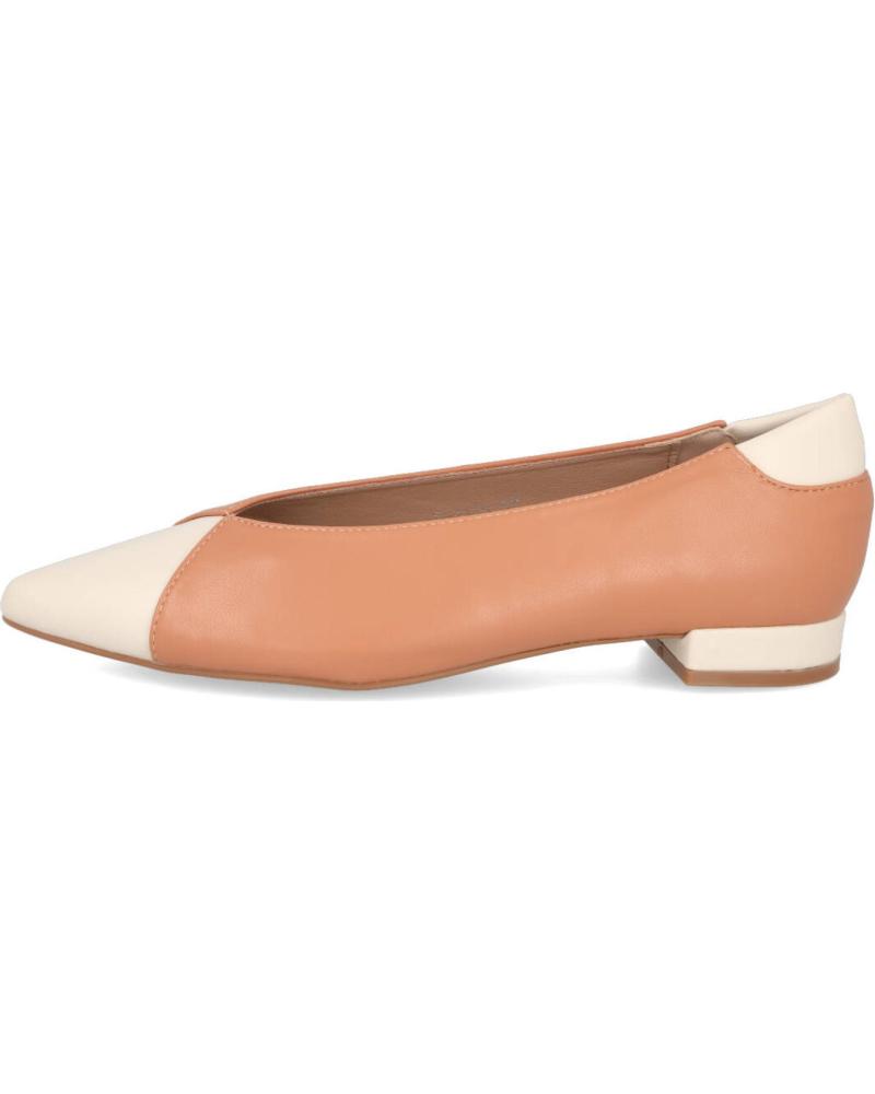 L&R SHOES S-5118 - ZWEIFARBIGE BALLERINAS SPITZE ORANGE NARANJA