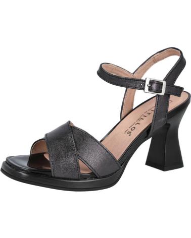 PITILLOS 10540 SANDALIAS DE TACÓN NEGRAS PARA MUJER NEGRO