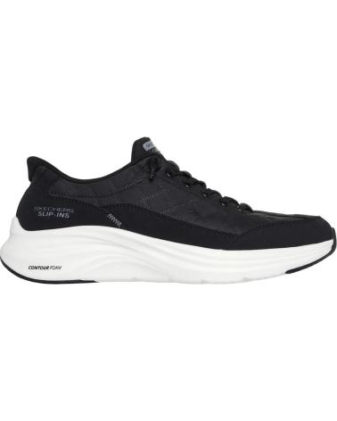 SKECHERS SLIP-INS CONTOUR FOAM COZY - TÊNIS PRETOS NEGRO