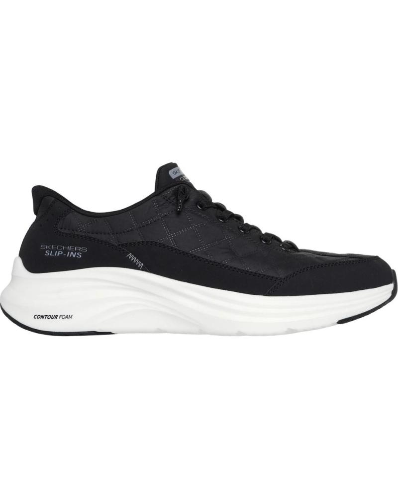 SKECHERS SLIP-INS CONTOUR FOAM COZY - TÊNIS PRETOS NEGRO