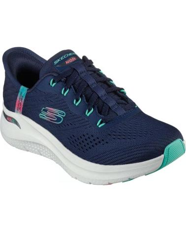 SKECHERS SLIP-INS ARCH FIT 2.0 GLOW EASY CHIC - BLUE SNEAKERS AZUL
