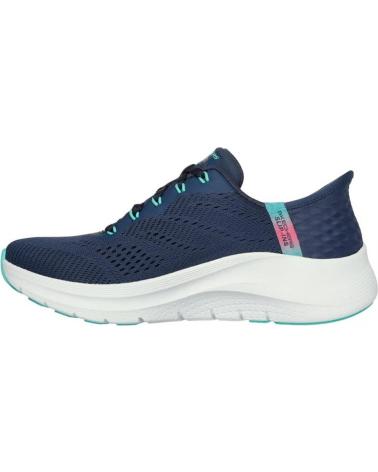 SKECHERS SLIP-INS ARCH FIT 2.0 GLOW EASY CHIC - BLUE SNEAKERS AZUL