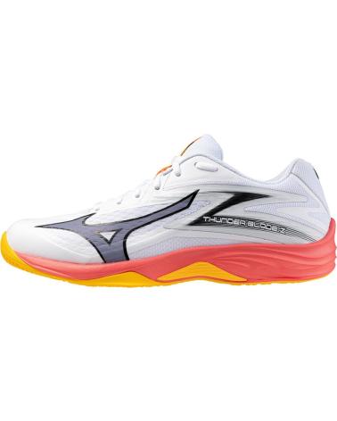 MIZUNO THUNDER BLADE Z ZAPATILLAS DE BALONMANO BLANCAS CON DETALLES BLANCO
