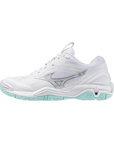 SAPATILHAS MIZUNO WAVE STEALTH 6 BRANCAS PARA ANDEBOL, VOLEIBOL E BADMINTON BLANCO