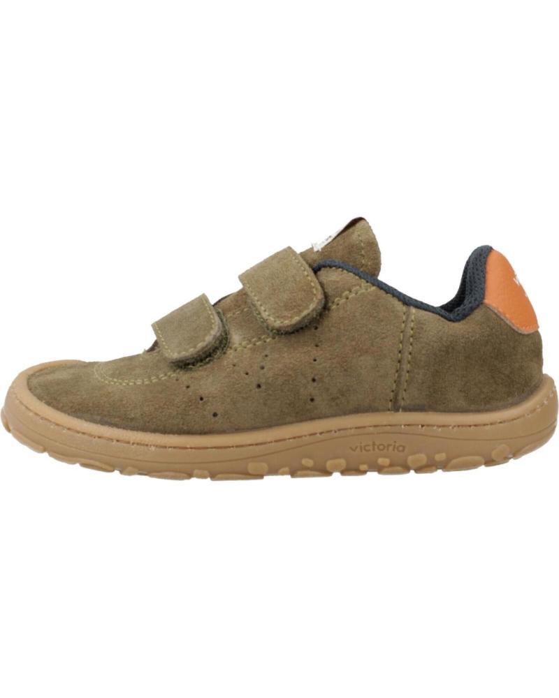 VICTORIA BAREFOOT RESPECTFUL SNEAKERS BOSCO SERRAJE 1370118 KHAKI VELCRO KAKI