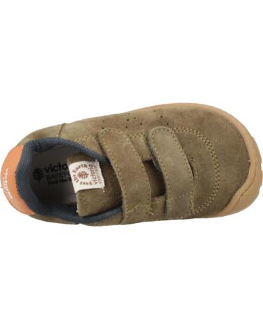 VICTORIA BAREFOOT RESPECTFUL SNEAKERS BOSCO SERRAJE 1370118 KHAKI VELCRO KAKI