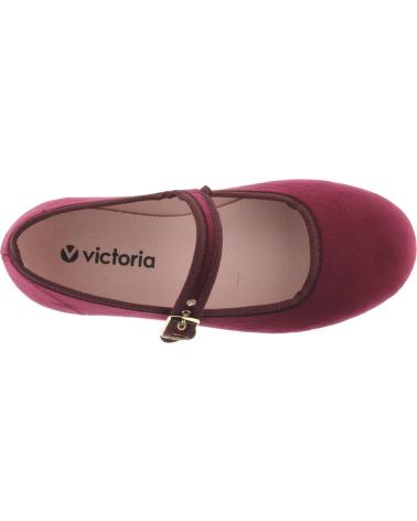 VICTORIA GONG-FU VELVET BALLERINA BURGUNDY RED 1080111 ROJO