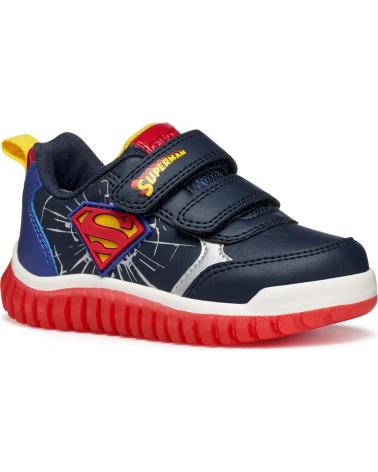 GEOX LIGHTYLOO B565ZB SUPERMAN BLEU MARINE-ROYAL AVEC LUMIÈRES C4226 C4226 NAVY-ROYAL
