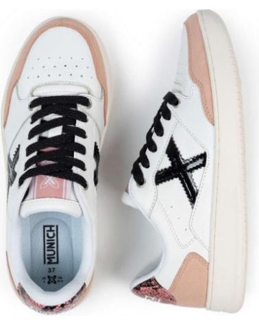 MUNICH LEGIT 8908101 WEISSE SNEAKER MIT ROSAFARBENEN AKZENTEN WHITE