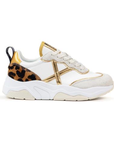 ZAPATILLAS MUNICH WAVE 8770180 BLANCAS CON ANIMAL PRINT WHITE