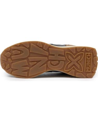ZAPATILLAS MUNICH XEMINE WMN 8907089 NEGRAS CON DETALLES GRISES Y MARRONES BLACK