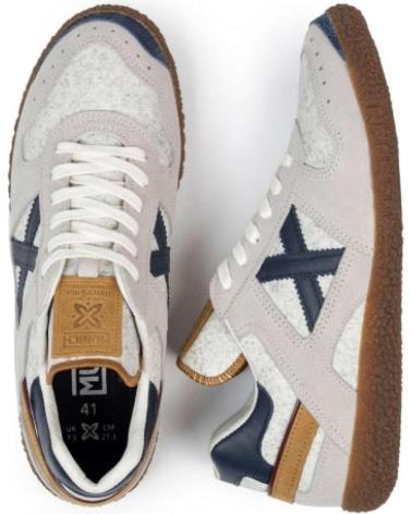 MUNICH GOAL 8001625 ZAPATILLAS CASUAL BEIGE CON DETALLES AZUL MARINO BEIGE