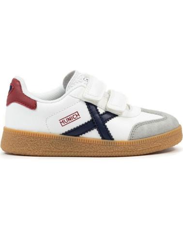 MUNICH ZAPATILLAS CASUAL NIÑO MINI BARRU VCO 8032010 BLANCAS CON VELCROS WHITE