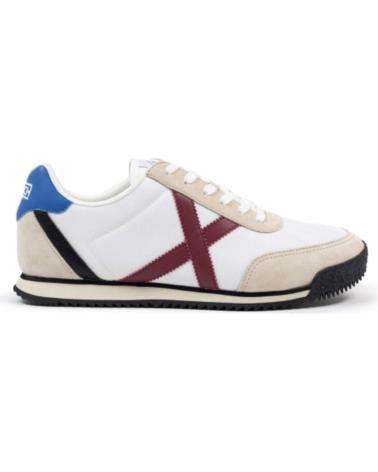 ZAPATILLAS MUNICH RIBER 07 BLANCAS CON DETALLES ROJO Y AZUL - MODELO 8033007 WHITE