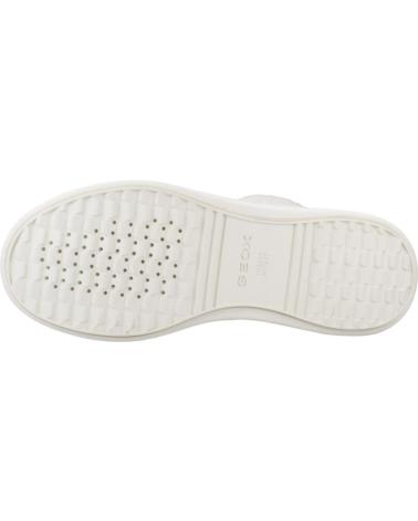 GEOX DALYLA C1000 WHITE LEATHER ANKLE BOOTS WITH FAUX FUR LINING C1000