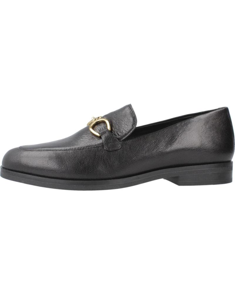 MOCASSINS GEOX D CLORIDIE EN CUIR NOIR AVEC DÉTAIL MÉTALLIQUE C9999 C9999