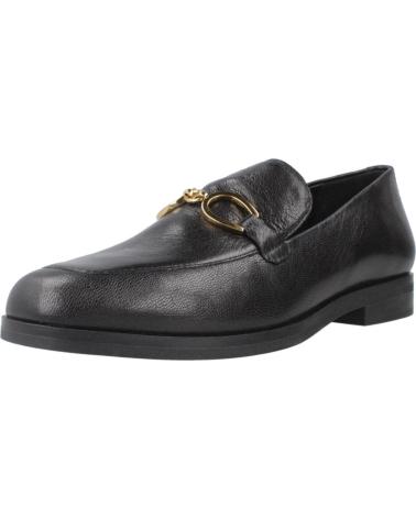 MOCASSINS GEOX D CLORIDIE EN CUIR NOIR AVEC DÉTAIL MÉTALLIQUE C9999 C9999