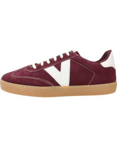 VICTORIA BERLIN CICLISTA 1126218V - BURGUNDY SUEDE SNEAKERS WITH WHITE LOGO ROJO