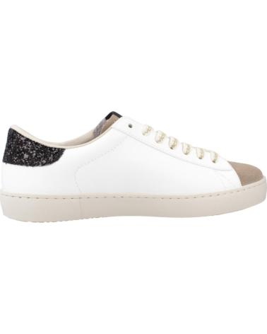 VICTORIA BERLIN 1126228V WHITE GLITTER BLACK HEEL SNEAKERS FOR WOMEN BLANCO