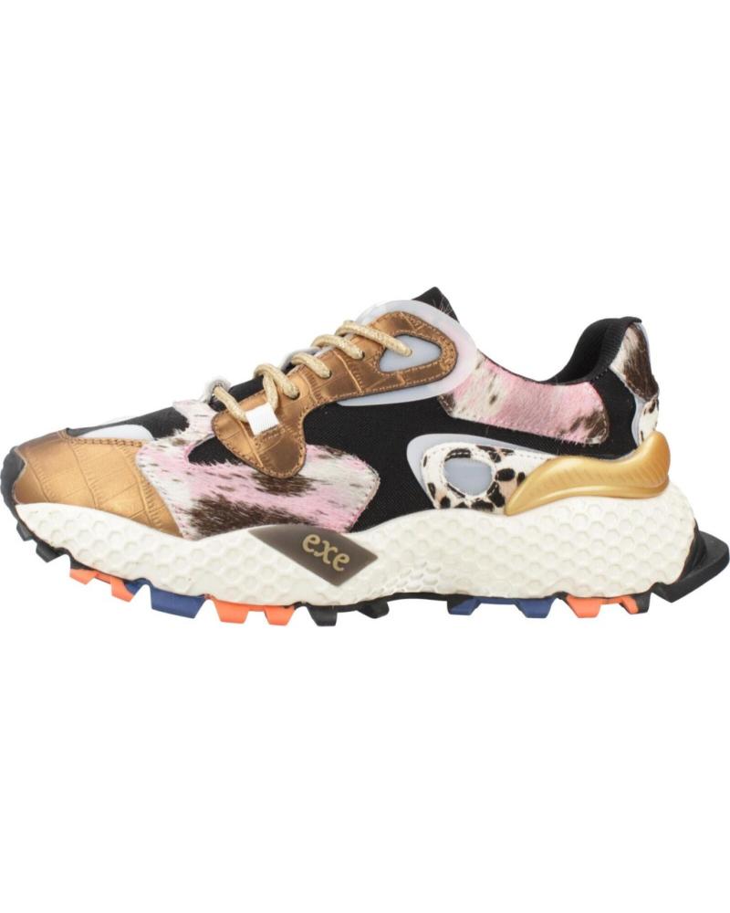 BASKETS EXE 3020-10 LEATHER BRONZE NOIR MULTICOLORE LEATHER BRONZE BLACK