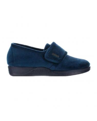 Calzado de casa de Mujer DEVALVERDE - ZAPATILLA VELCRO ANCHURA XL AZUL
