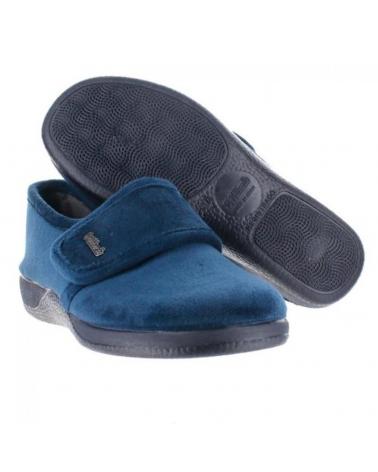 Calzado de casa de Mujer DEVALVERDE - ZAPATILLA VELCRO ANCHURA XL AZUL