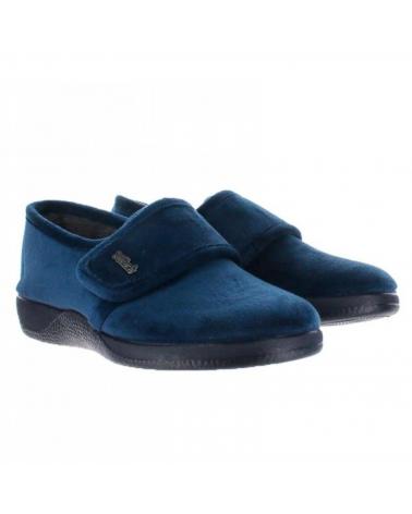 Calzado de casa de Mujer DEVALVERDE - ZAPATILLA VELCRO ANCHURA XL AZUL