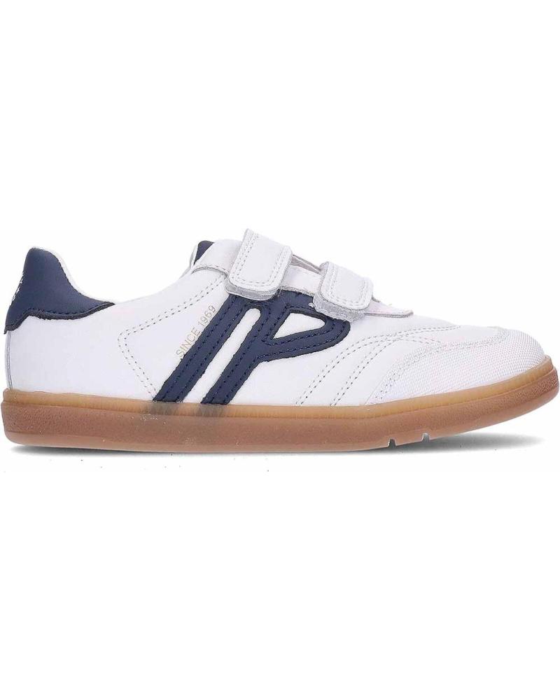 PABLOSKY DEPORTIVA DE PIEL CON VELCROS PARA NINOS 210800 COLOR BLANCO