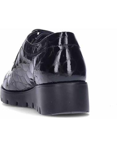 CALLAGHAN SCHUHE 58515 CRETA SCHWARZ SCHNÜRSCHUHE AUS LACKLEDER MIT KROKOPRÄGUNG NEGRO