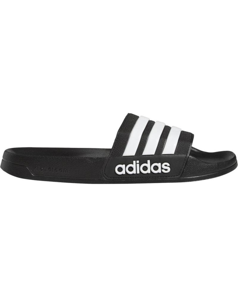 ADIDAS ADILETTE AQ1701 - CIABATTE SLIDE NERE CON 3 STRISCE BIANCHE NEGRO