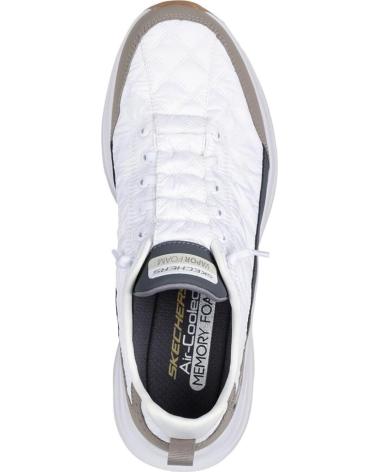 SKECHERS SLIP-INS CONTOUR FOAM COZY FIT 232619 WHITE GREY NAVY WHITE