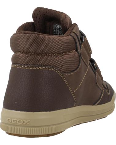 ZAPATILLAS ALTAS GEOX J ARZACH MARRÓN C6244 CON CIERRE ADHERENTE C6244
