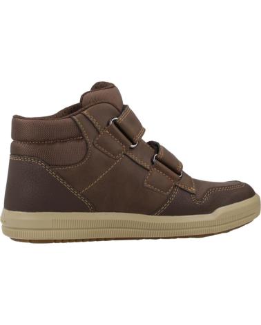 ZAPATILLAS ALTAS GEOX J ARZACH MARRÓN C6244 CON CIERRE ADHERENTE C6244