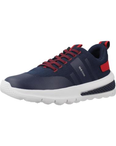 ZAPATILLAS GEOX J ACTIVART BOY C0735: COMODIDAD AZUL MARINO Y ROJO C0735