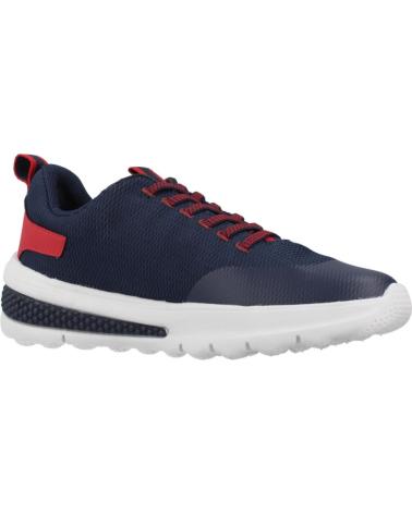 ZAPATILLAS GEOX J ACTIVART BOY C0735: COMODIDAD AZUL MARINO Y ROJO C0735