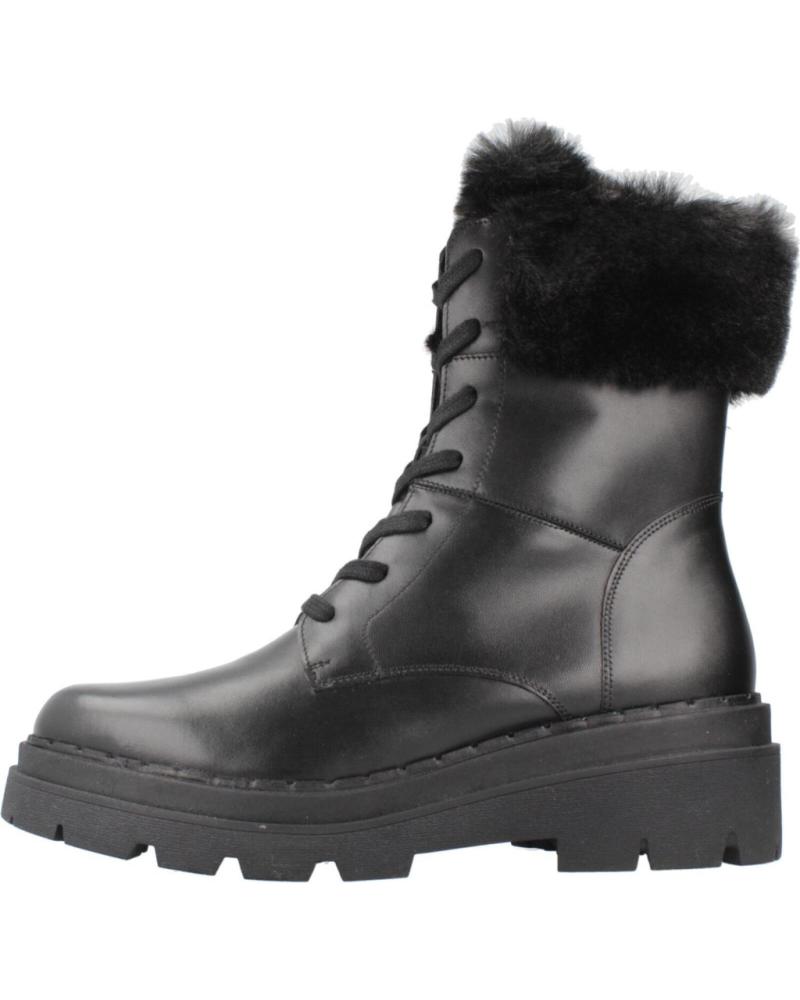 GEOX BOOTS D FELLENY C9999 BLACK WITH FAUX FUR C9999