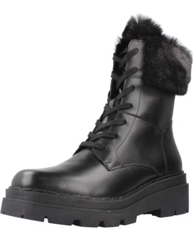 GEOX BOOTS D FELLENY C9999 BLACK WITH FAUX FUR C9999