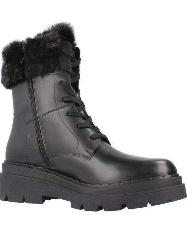 GEOX BOOTS D FELLENY C9999 BLACK WITH FAUX FUR C9999