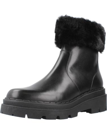 GEOX D FELLENY C9999 BLACK BOOT WITH FUR DETAIL C9999