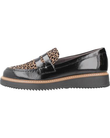 MOCASÍN PITILLOS 10762P PITIAN NEGRO CHAROL CON ESTAMPADO ANIMAL NEGRO