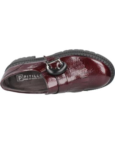 PITILLOS BLUCHER MOKASSINS 10791P BORDEAUX MIT SCHNALLE BRDS