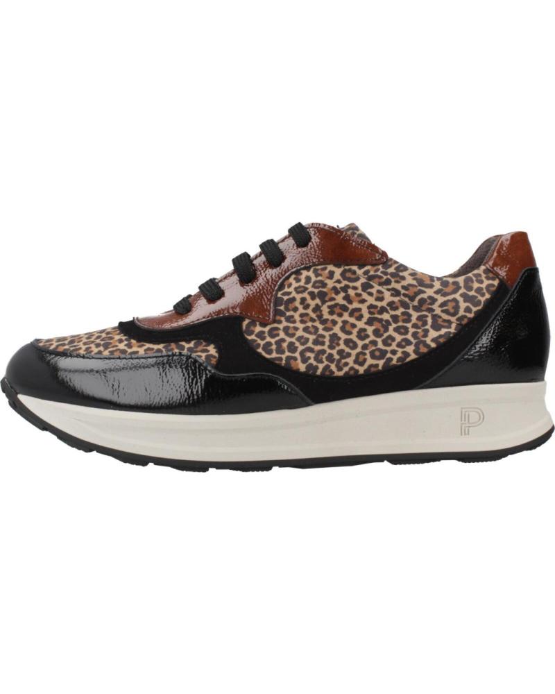 PITILLOS 10902P LEOPARD ANIMAL PRINT AND BLACK SNEAKERS NEGRO