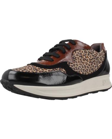PITILLOS 10902P LEOPARD ANIMAL PRINT AND BLACK SNEAKERS NEGRO