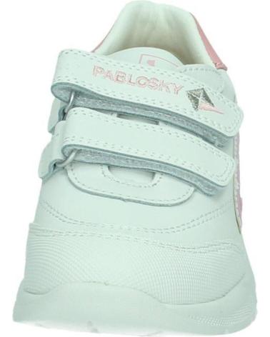 PABLOSKY 278107 - BASKETS BLANCHES ET ROSES AVEC FERMETURE SCRATCH BLANCO-ROSA